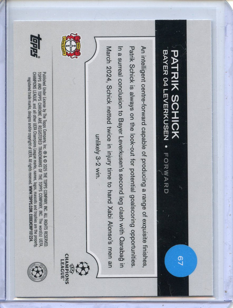 2024-25 Topps Chrome UEFA Club Comps Patrik Schick Speckle