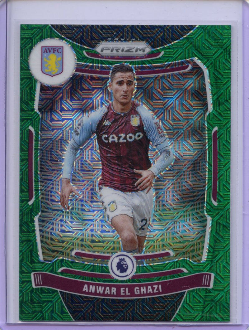 2021-22 Panini Prizm Premier League Anwar El Ghazi Green Mojo Prizm