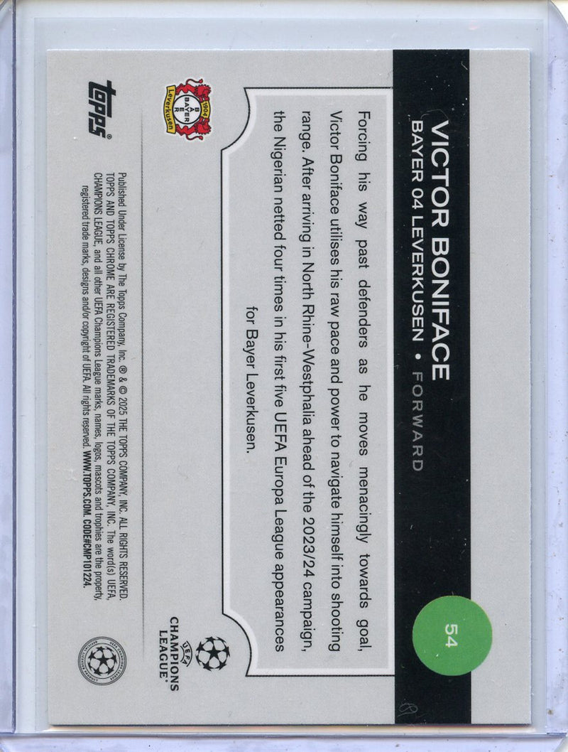 2024-25 Topps Chrome UEFA Club Comps Victor Boniface Speckle