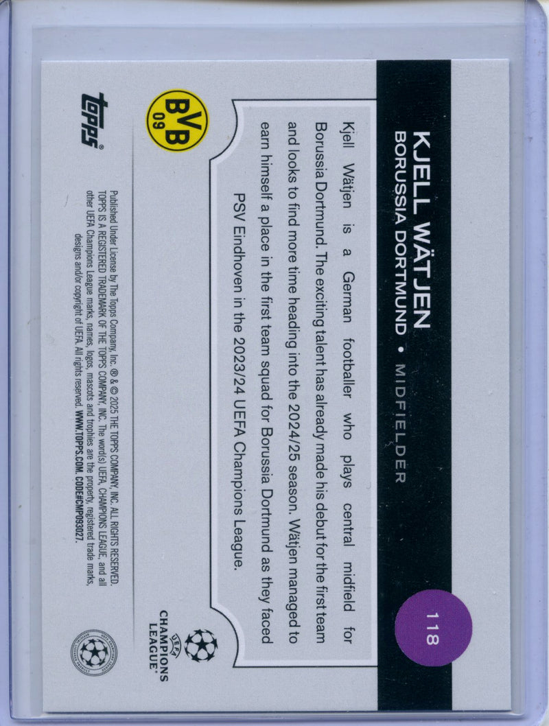 2024-25 Topps UEFA CC Kjell Watjen Rain Drops