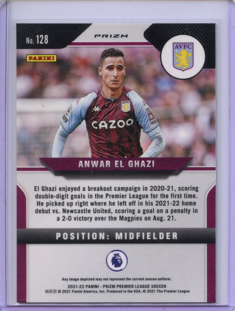 2021-22 Panini Prizm Premier League Anwar El Ghazi Green Mojo Prizm