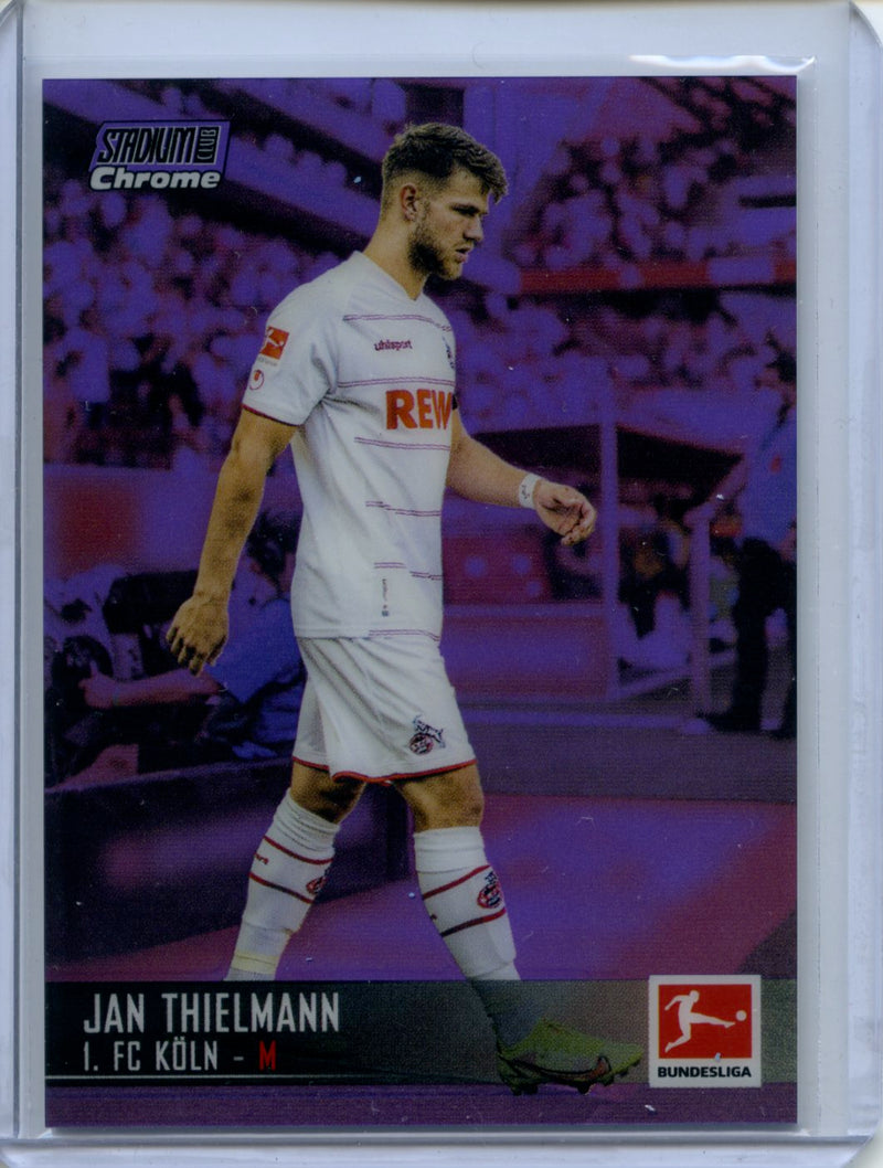 2021-22 Topps Bundesliga Stadium Club Chrome Jan Thielmann Purple Refractor 58/299