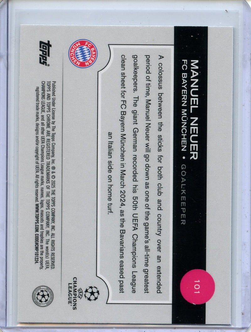 2024-25 Topps Chrome UEFA Club Comps Manuel Neuer Aqua Prism 146/199