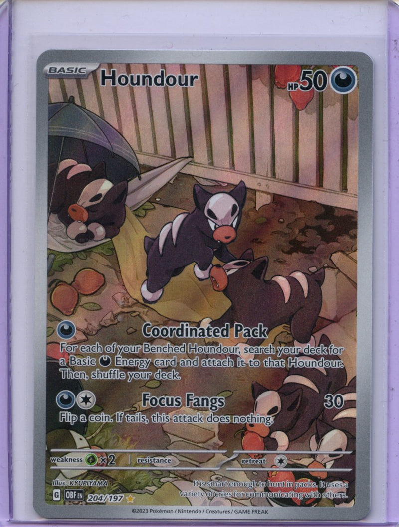 Pokemon TCG Scarlet & Violet Obsidian Flames Houndour 204/197