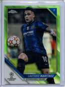 2021-22 Topps Chrome UEFA CL Lautaro Martinez Neon Green Refractor 18/99