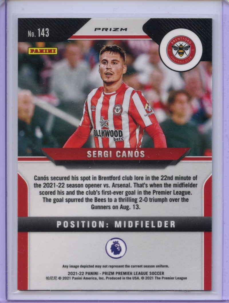 2021-22 Panini Prizm Premier League Sergi Canos Green Mojo Prizm