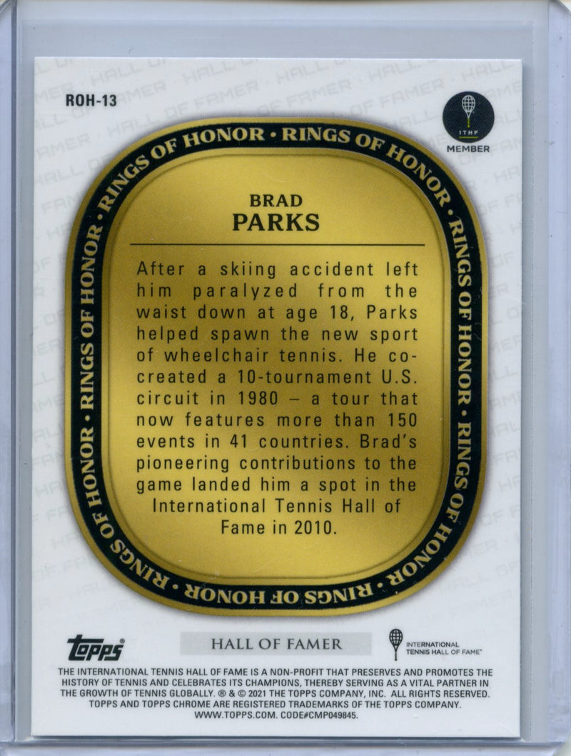 2021 Topps Chrome Tennis Brad Parks Rings Of Honor