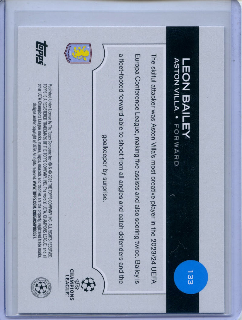 2024-25 Topps UEFA CC Leon Bailey Rain Drops