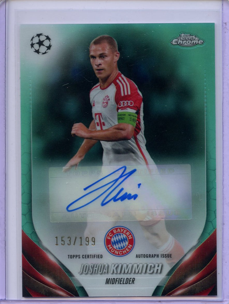 2023-24 Topps Chrome UEFA Joshua Kimmich Aqua Refractor Autograph 153/199