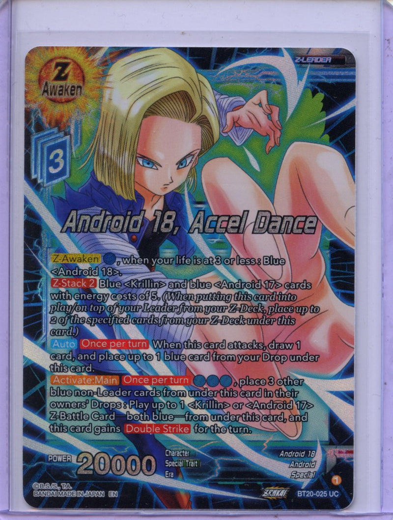 Android 18, Accel Dance - Power Absorbed BT20-025 UC Foil