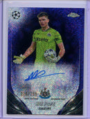 2023-24 Topps Chrome UEFA Nick Pope Violet Speckle Refractor Autograph 10/299