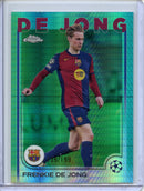 2024-25 Topps Chrome UEFA Club Comps Frenkie De Jong Aqua Prism 139/199