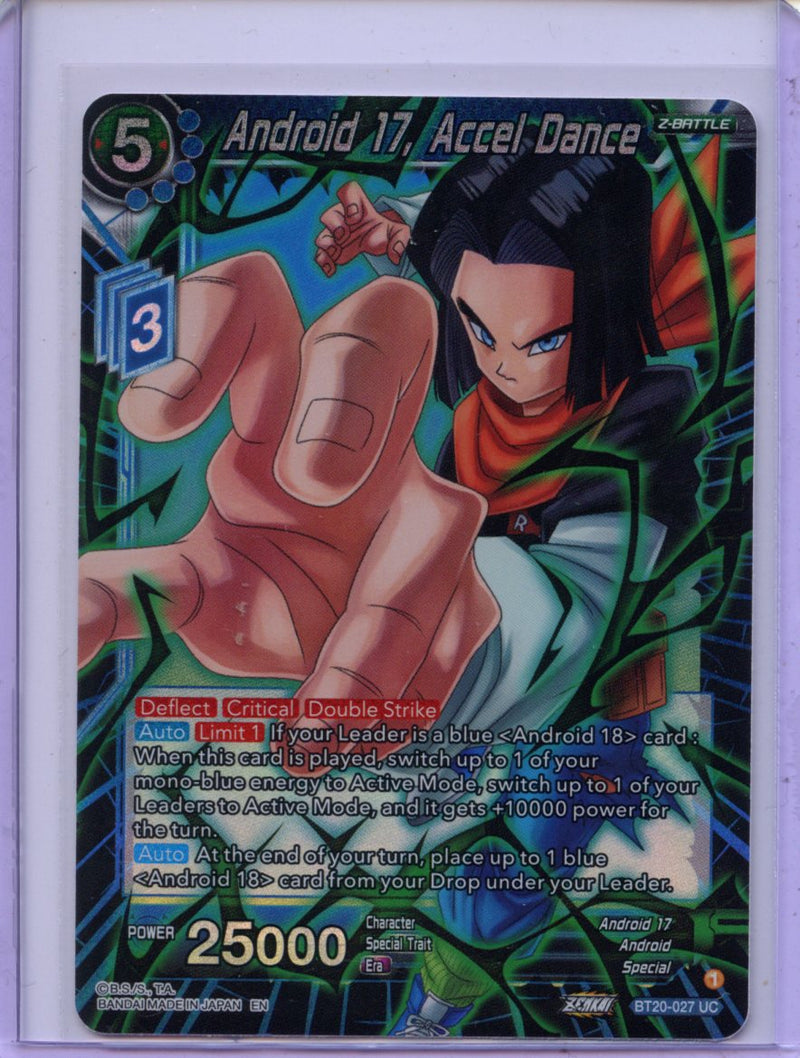 Android 17, Accel Dance - Power Absorbed BT20-027 UC Foil