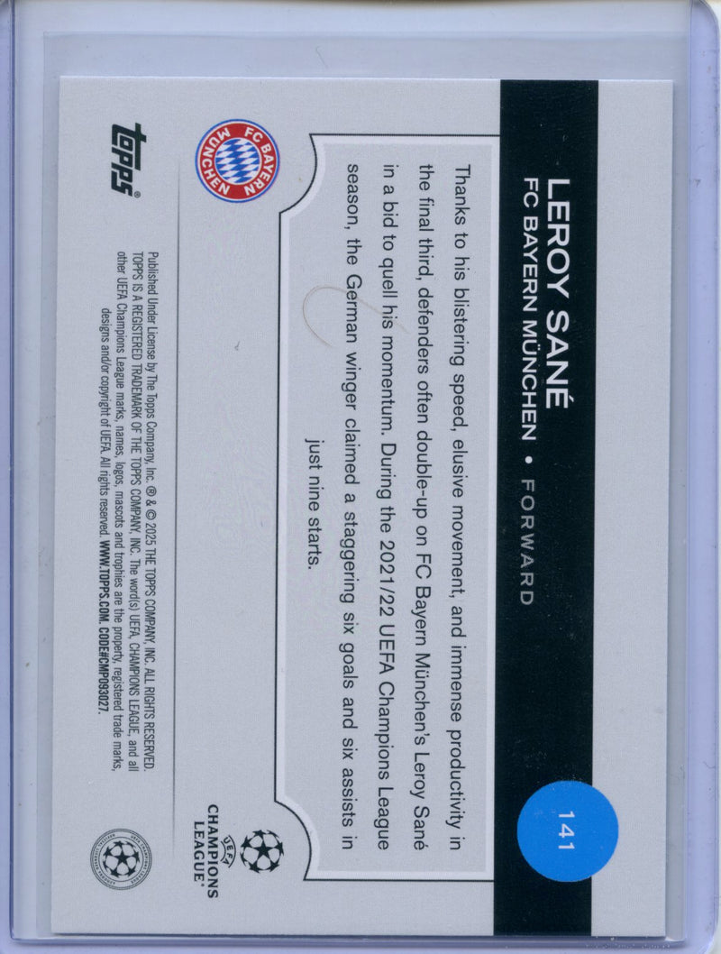 2024-25 Topps UEFA CC Leroy Sane Rain Drops