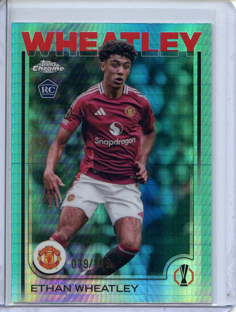 2024-25 Topps Chrome UEFA Club Comps Ethan Weatley Aqua Prism 79/199