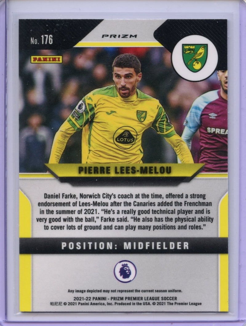 2021-22 Panini Prizm Premier League Pierre Lees-Melou Green Mojo Prizm