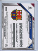 2021-22 Topps Chrome UEFA CL Oscar Mingueza Blue Refractor 12/150