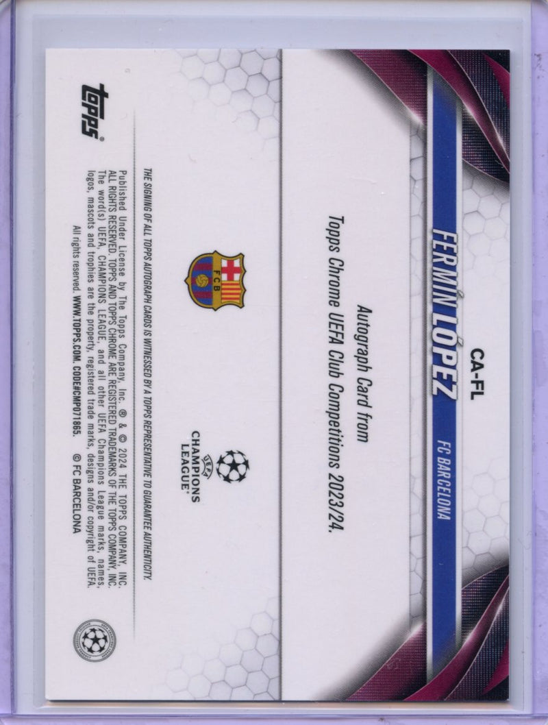 2023-24 Topps Chrome UEFA Fermin Lopez Autograph