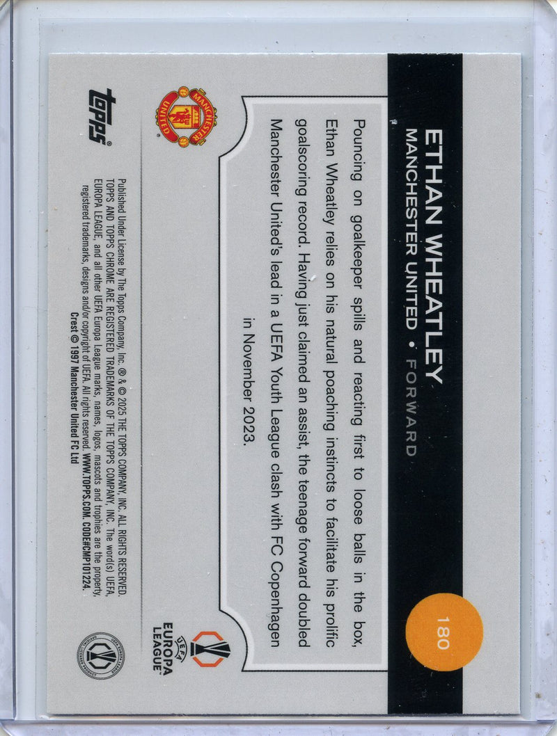 2024-25 Topps Chrome UEFA Club Comps Ethan Weatley Aqua Prism 79/199