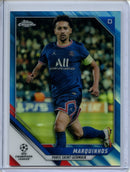 2021-22 Topps Chrome UEFA CL Marquinhos Blue Refractor 83/150