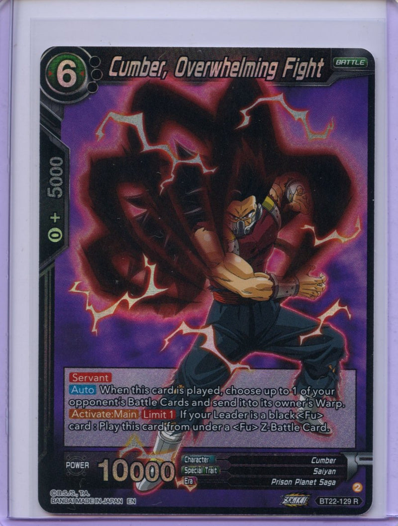 Cumber, Overwhelming Fight - Critical Blow BT22-129 R Foil