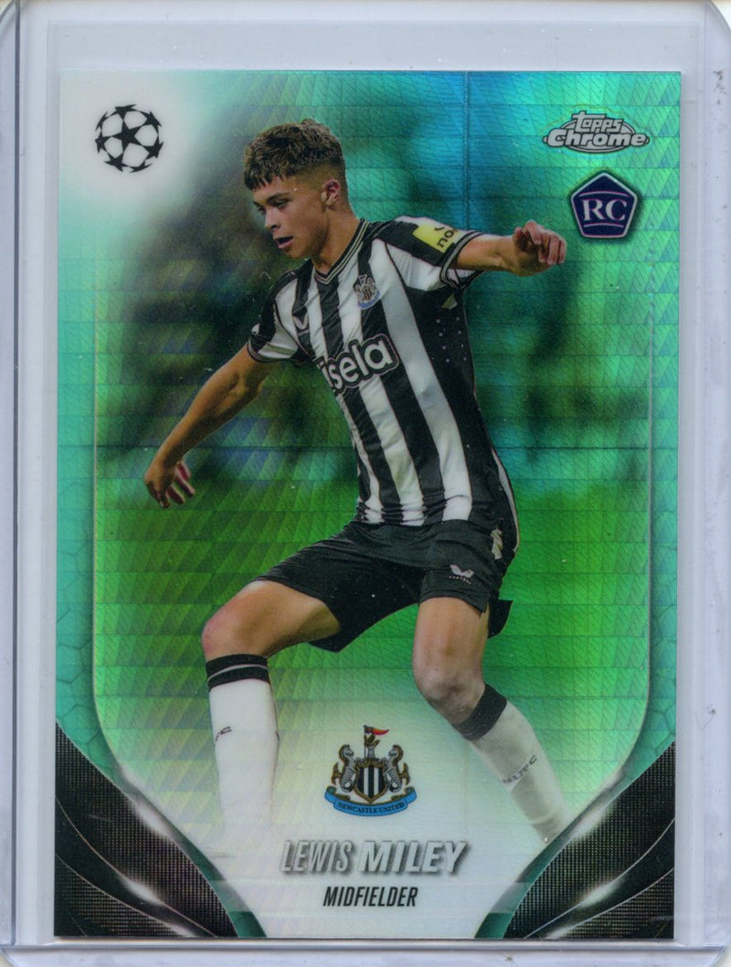 2023-24 Topps Chrome UEFA Lewis Miley Aqua Prism Refractor
