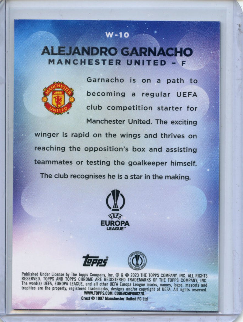 2022-23 Topps Chrome UEFA Alejandro Garnacho Wonderkids