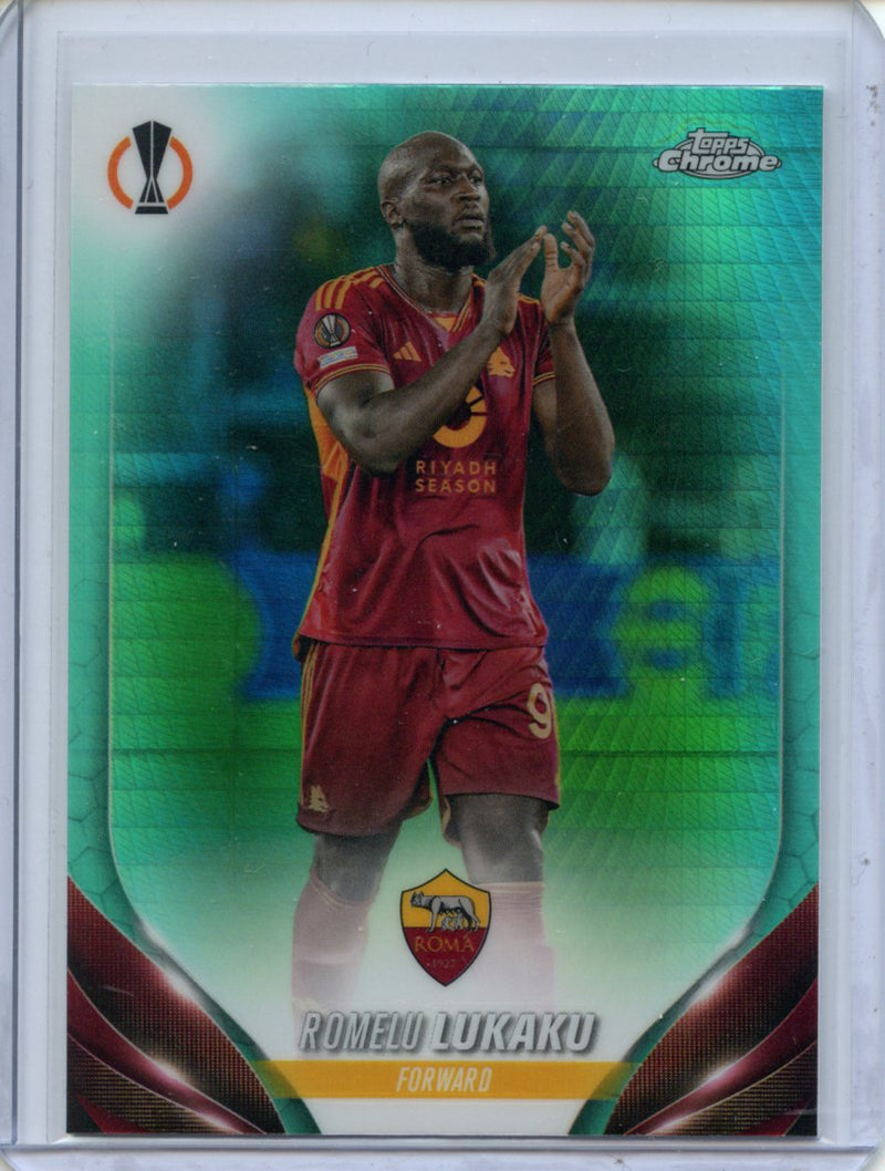2023-24 Topps Chrome UEFA Romelu Lukaku Aqua Prism Refractor
