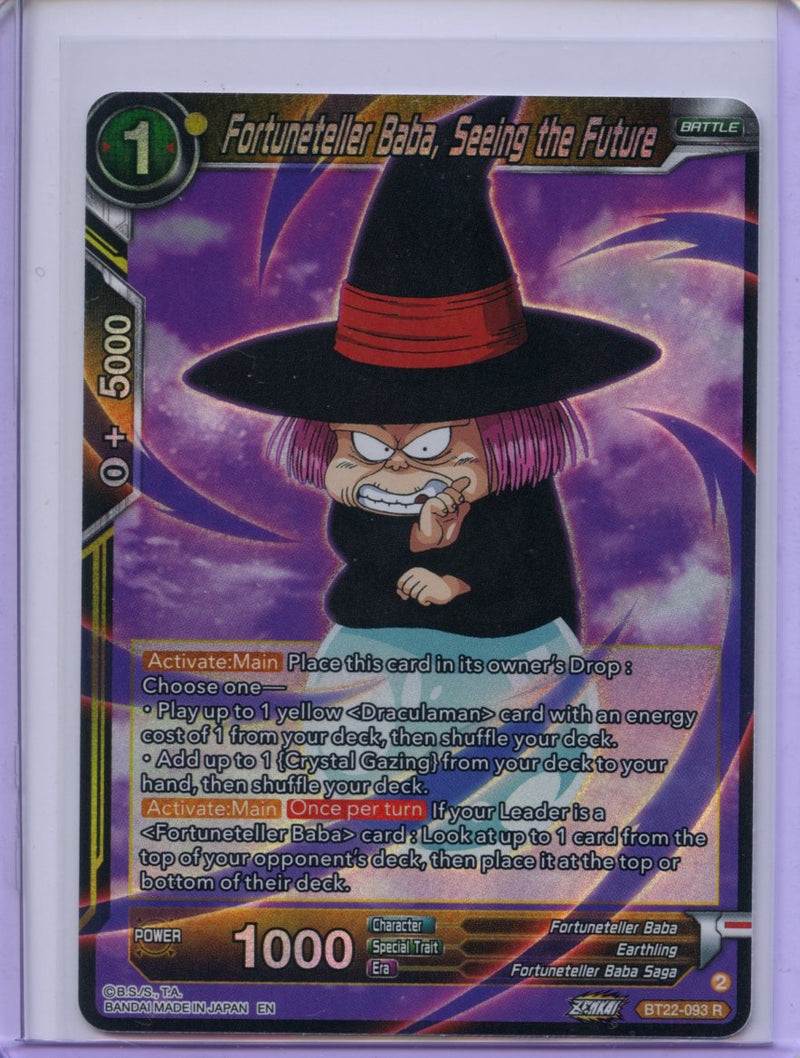 Fortuneteller Baba, Seeing the Future - Critical Blow BT22-093 R Foil