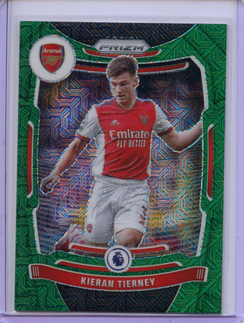 2021-22 Panini Prizm Premier League Kieran Tierney Green Mojo Prizm