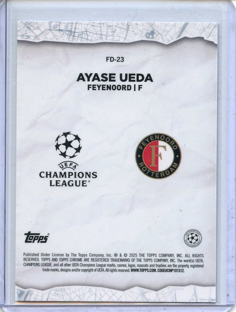 2024-25 Topps Chrome UEFA Club Comps Ayase Ueda Final Destination