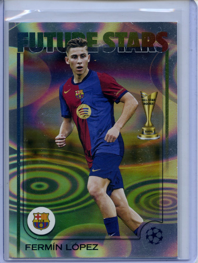 2024-25 Topps UEFA CC Fermin Lopez Rain Drops