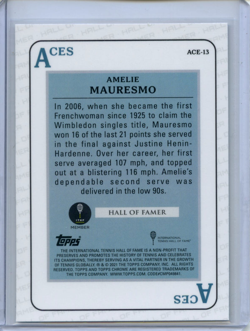 2021 Topps Chrome Tennis Amelie Mauresmo Aces