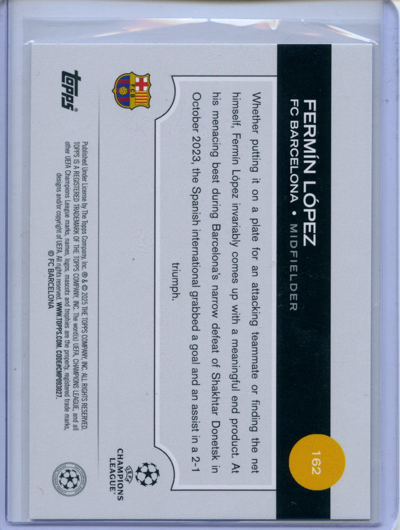 2024-25 Topps UEFA CC Fermin Lopez Rain Drops