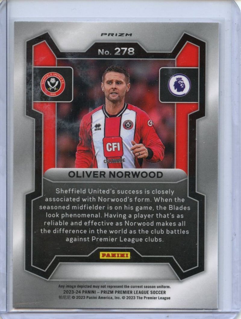 2023-24 Prizm Premier League Oliver Norwood Breakaway Prizm