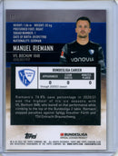 2021-22 Topps Bundesliga Stadium Club Chrome Manuel Riemann Orange Yellow Wave Electric Charge