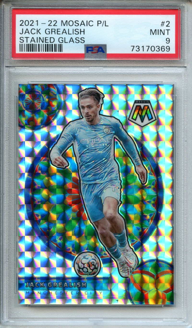 2021-22 Panini Mosaic Premier League Jack Grealish Stained Glass