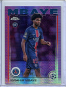 2024-25 Topps Chrome UEFA Club Comps Ibrahim Mbaye Violet Prism 142/299