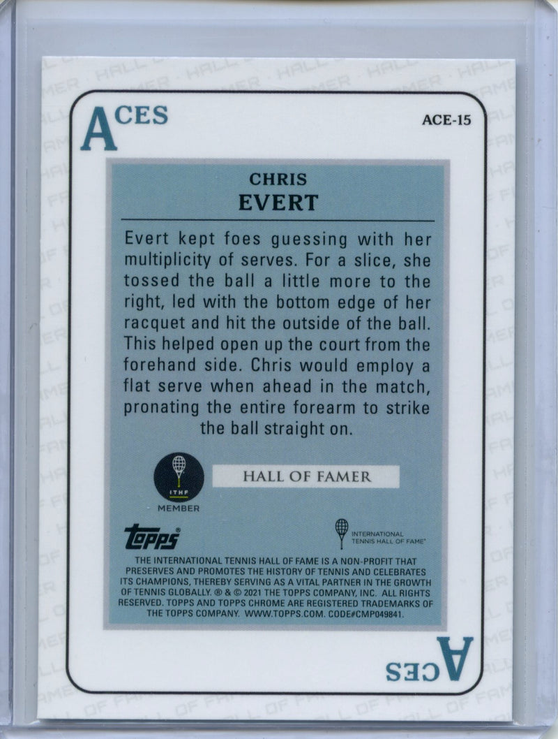 2021 Topps Chrome Tennis Chris Evert Aces