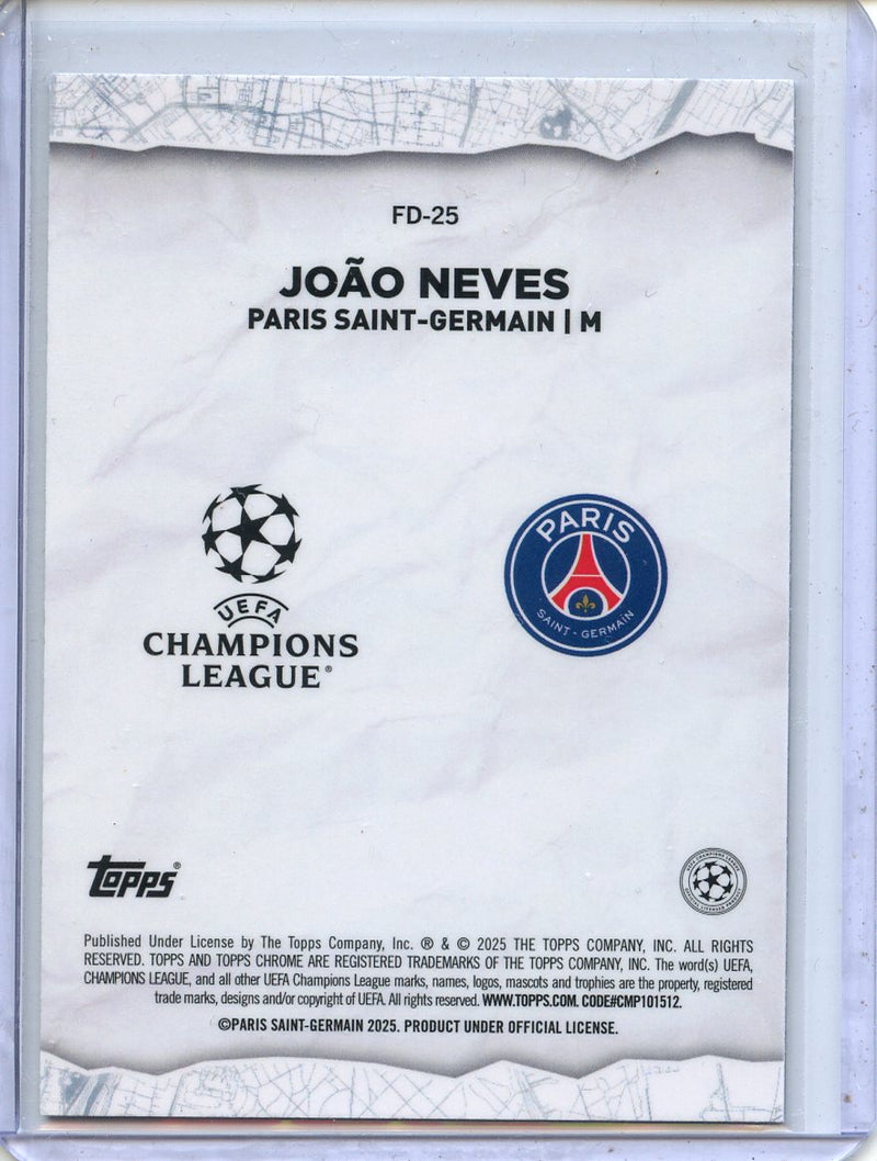 2024-25 Topps Chrome UEFA Club Comps Joao Neves Final Destination