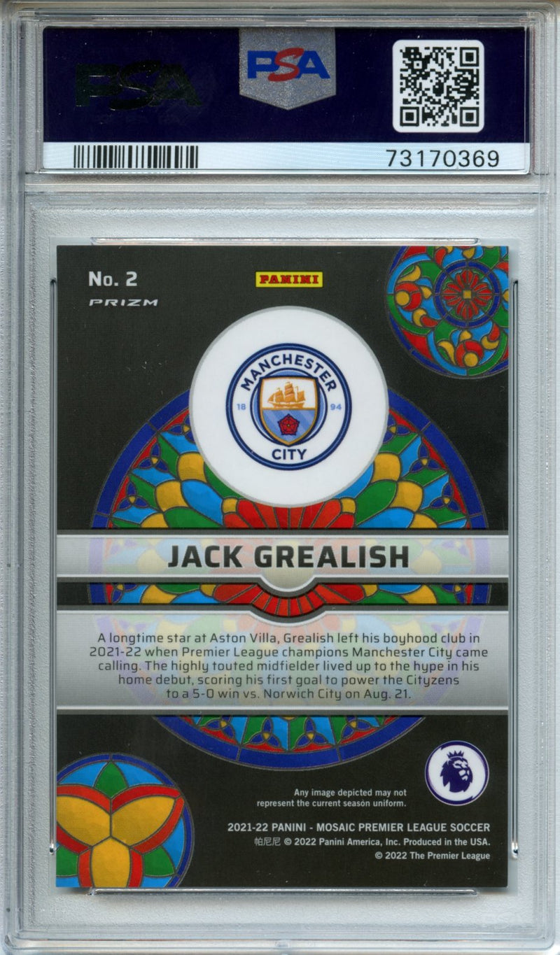 2021-22 Panini Mosaic Premier League Jack Grealish Stained Glass