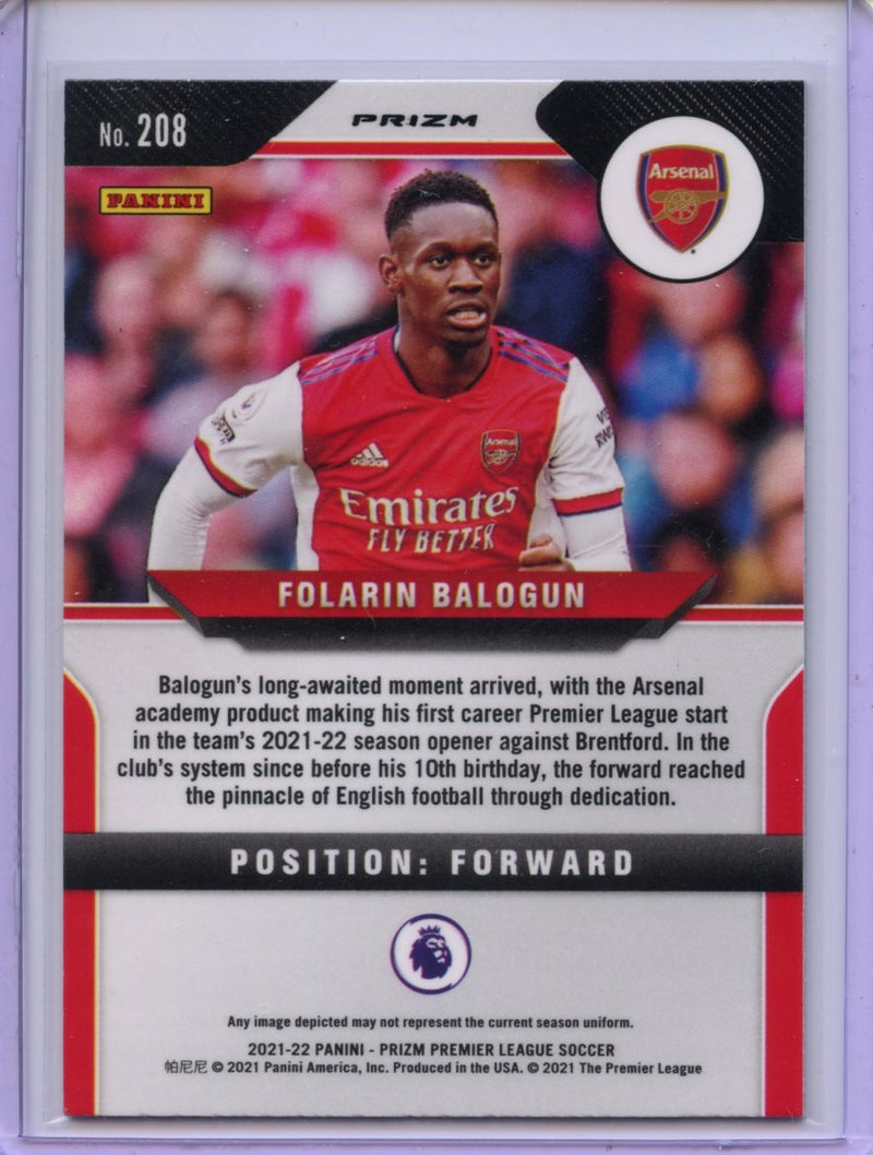 2021-22 Panini Prizm Premier League Folarin Balogun Green Mojo Prizm
