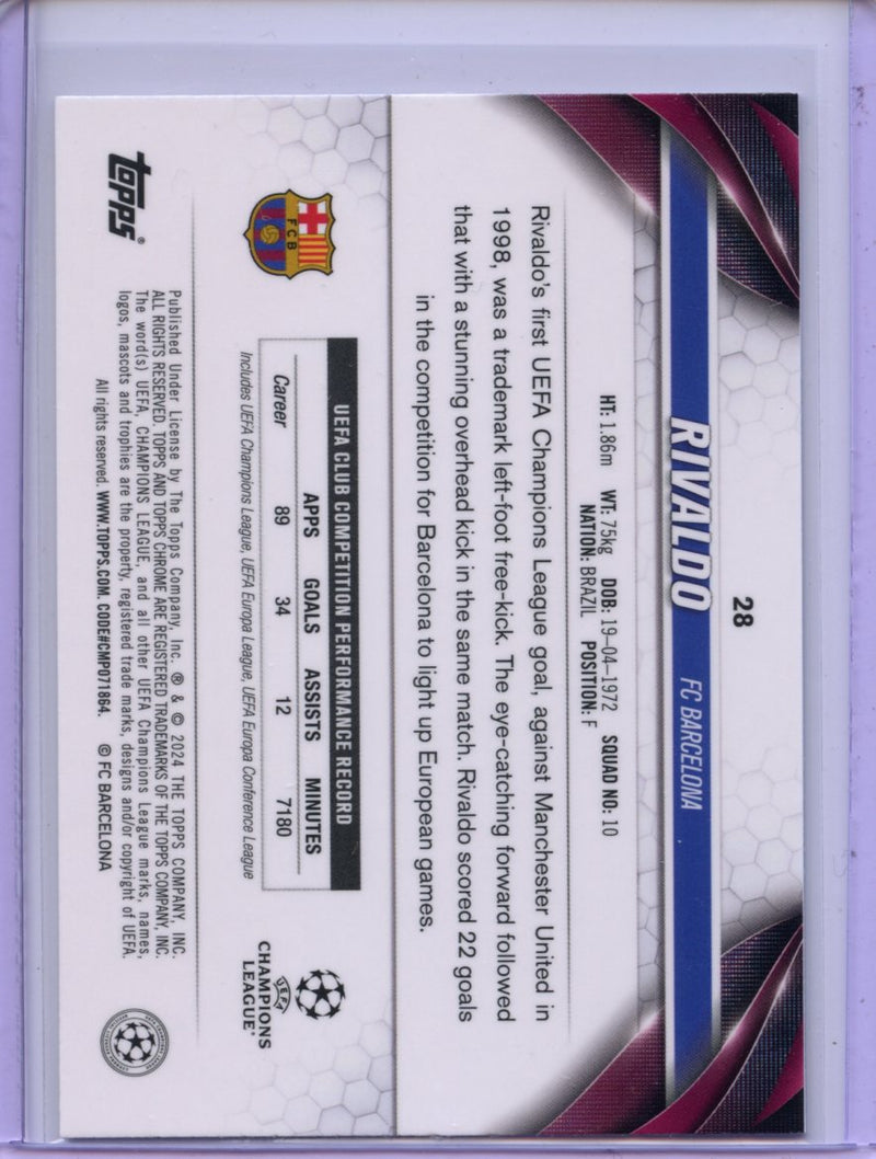 2023-24 Topps Chrome UEFA Rivaldo Legendary Variations SP