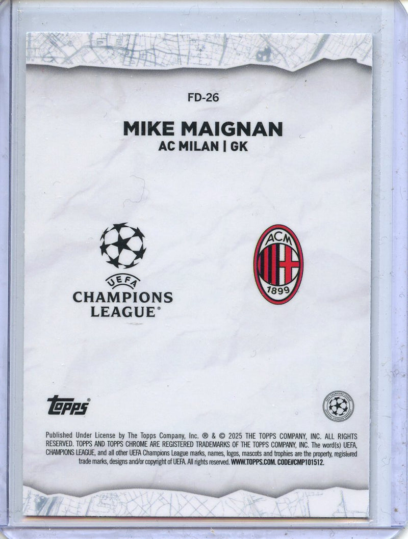 2024-25 Topps Chrome UEFA Club Comps Mike Maignan Final Destination