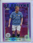 2024-25 Topps Chrome UEFA Club Comps Kevin De Bruyne Violet Prism 95/299