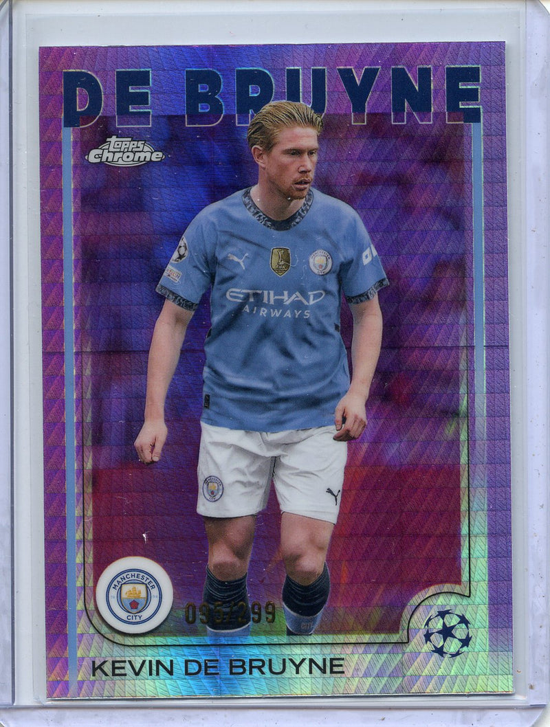 2024-25 Topps Chrome UEFA Club Comps Kevin De Bruyne Violet Prism 95/299
