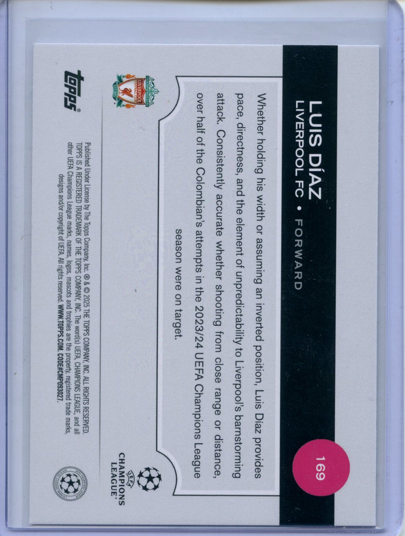 2024-25 Topps UEFA CC Luis Diaz Rain Drops