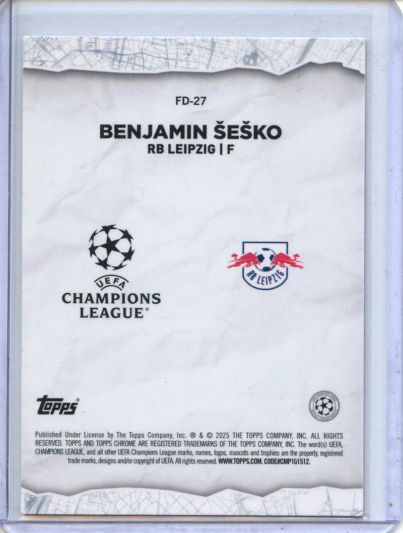 2024-25 Topps Chrome UEFA Club Comps Benjamin Sesko Final Destination