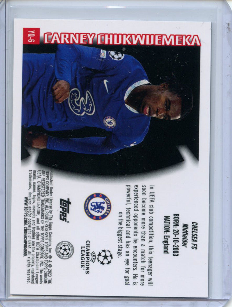 2022-23 Topps Chrome UEFA Carney Chukwuemeka Youthquake
