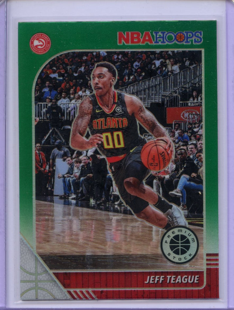 2019-20 Hoops Premium Jeff Teague Green Prizm